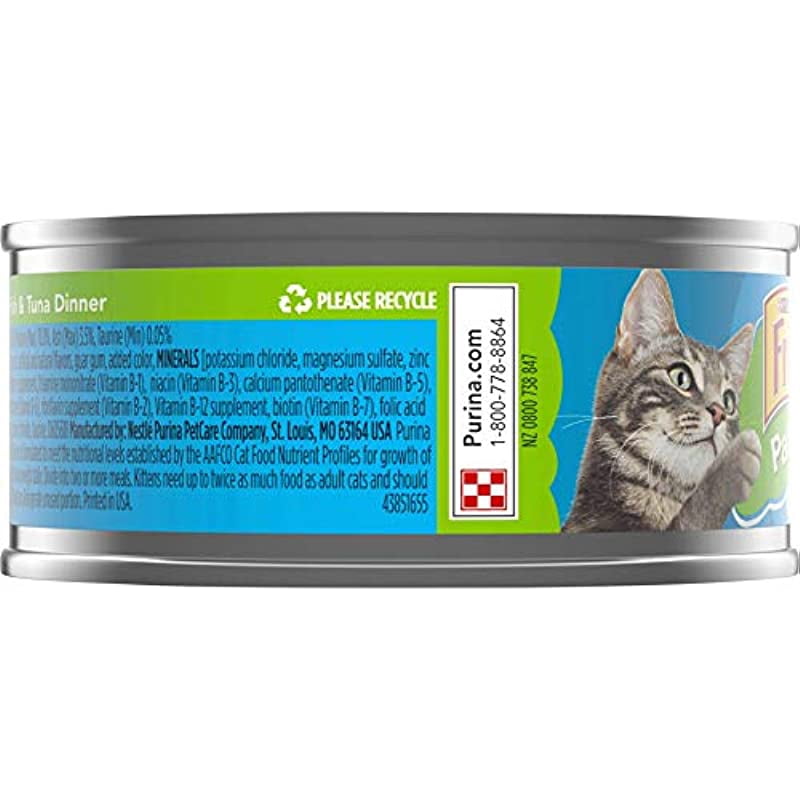 Purina Friskies Pate Wet Cat Food, Ocean Whitefish Tuna, 5.5 OZ Cans (12Count)