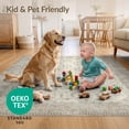 thumbnail image 4 of ODIKA 2'x3' Ultra-Soft Accent Mat, Neutral Vintage Lattice Distressed Trellis Motif Livingroom Playroom None Washable, Bare feet friendly, Easy Care Indoor rug for Bedside, Footrest, 4 of 7