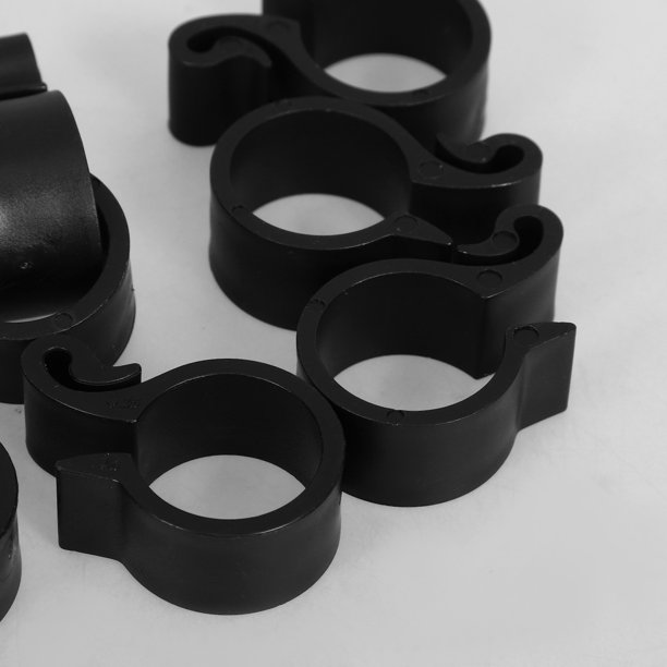 Milisten 50Ud Sujetadores De Manguera Para Accesorio Ligero Para Colgar De Jardín Negro