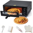thumbnail image 1 of Ourlova Heavy Duty 12 Inch Commercial Pizza Oven With Visual Window 1100w Stainless Steel Chamber Timer Countertop Electric Baking System For Fast Food Catering Mall Kiosk And Home Use, 1 of 6