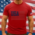 thumbnail image 6 of Kladzum 4th Of July Men's T-Shirts Short Sleeve Crew Neck Fashion Graphic Tees Breath Comfy Summer Outdoor Workout Shirts M-3XL, 6 of 6
