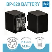 BM Premium 2 Pack of BP-820 Batteries and Charger for Canon XA10, XA11, XA15, XA20, XA25, XA30, XA35, XA40, XA45, XA50, XA55 Camcorders
