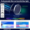 thumbnail image 2 of Fashion Oversized Blue Light Blocking Glasses for Women Men Trendy Big Square Frame Computer Eyeglasses, 2 of 7
