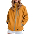 thumbnail image 2 of Windbreaker Jacket Women 2025 Fall Casual Color Block Outdoor Windproof Zip Up Hooded Jackets with Pockets Outerwear, 2 of 5