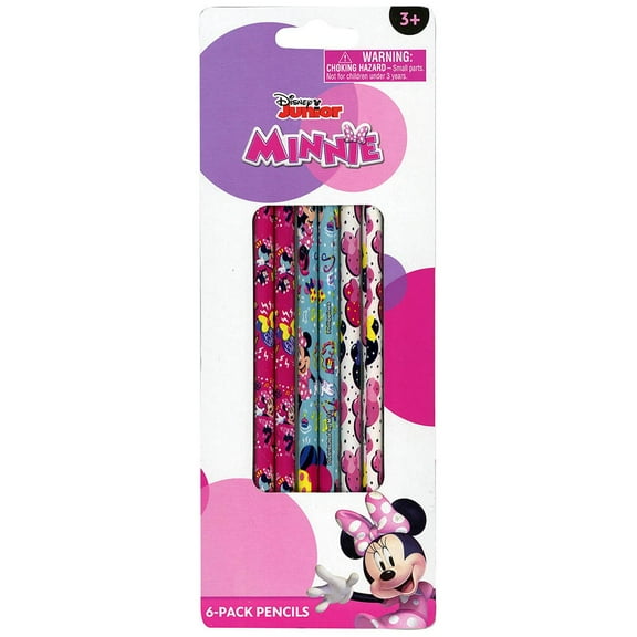 Minnie Mouse 6pk Pencil on blister- 2PACK