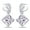 Clear, variant on Emma Manor Jewelry 14k White Gold Plated Love Heart 5A Square CZ Diamond Women Stud Earrings