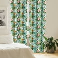 thumbnail image 2 of Ambesonne Leaf Curtains, Palm Tree Flowers Hibiscus, Pair of 28"x63", Pale Caramel Burgundy, 2 of 5