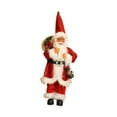 thumbnail image 4 of Figura de Papá Noel, muñeco, adorno para fiesta de Navidad, decoración navideña, coleccionable, de pie Rojo oscuro, 4 of 9