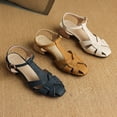 thumbnail image 4 of SACFOF Women's Thick Heel High Heel Retro Hollow Pumps British Style Summer Shoes Size US5-US11, 4 of 6