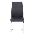thumbnail image 4 of Smilegend Modern BlackDining Chair Set of 2 - PU Leather, Chrome Metal, Simple Style, Restaurant or Home Chairs - Easy to Assemble, Sturdy - Maximum Capacity 265 lbs, 4 of 8