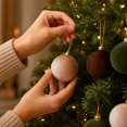 thumbnail image 5 of 2026 Christmas Home Party Decoration Flocked Christmas Ball Set Hanging Ornaments For Scene Decoration And Christmas Tree Christmas Celebration Party Supplies, 5 of 7