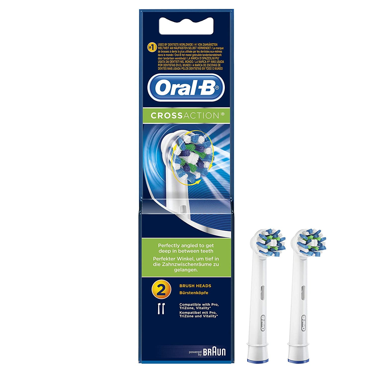 Oral B Crossaction Electric Toothbrush Replacement Brush Heads Refill 2ct Packaging May Vary Walmart Com Walmart Com Oral B Crossaction Electric Toothbrush Replacement Brush Heads Refill 2ct Packaging May Vary Walmart Com Walmart Com