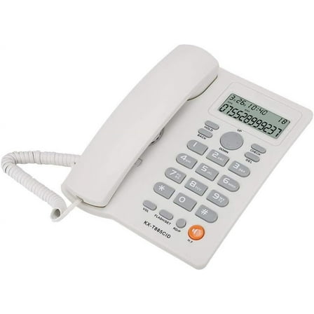 Telephone, Caller ID Corded Telephones, Wired Phone English, Hands- Calling Home Office Hotel Landline Phone, Mute Function Desk Office Telephone(White)