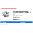 thumbnail image 2 of Front Wheel Bearing Assembly - Compatible with 2002 - 2009 Audi A4 FWD 2003 2004 2005 2006 2007 2008, 2 of 2