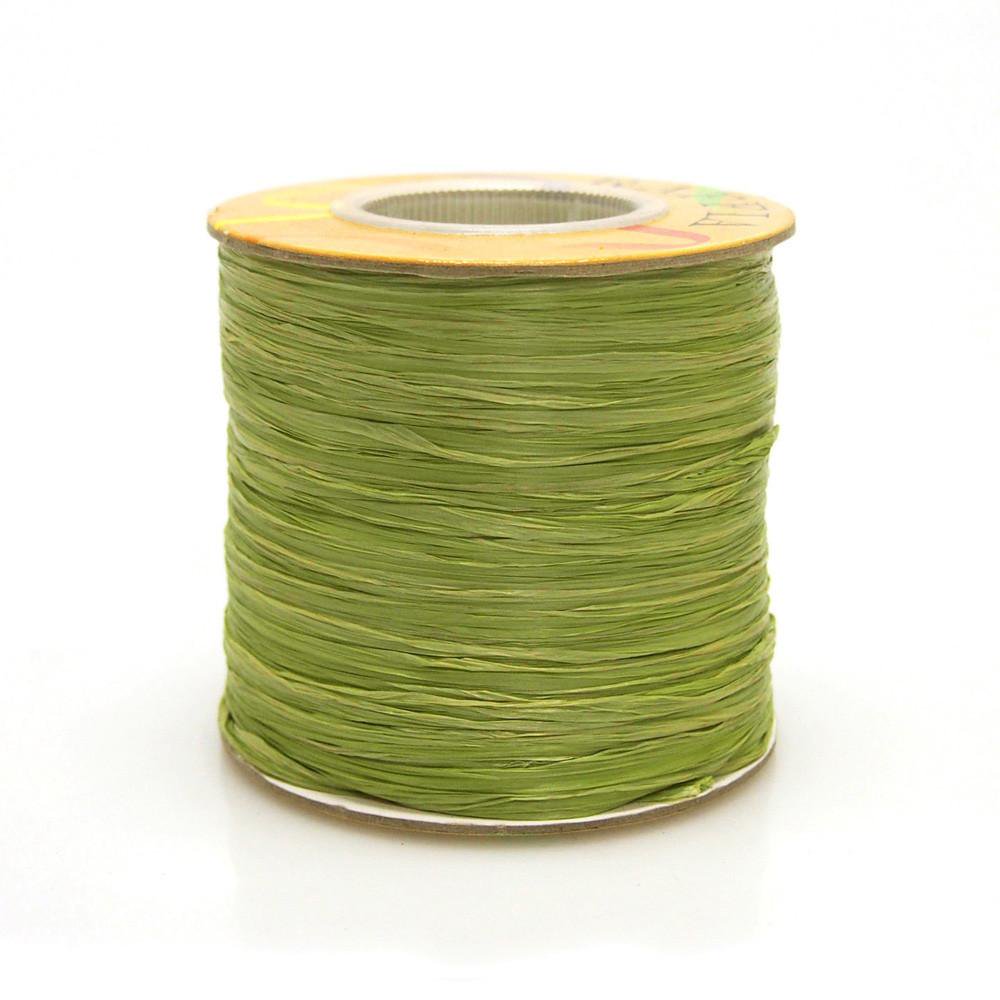 Matte Raffia Ribbon, 1/4Inch, 100Yard, Moss Green