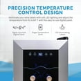 thumbnail image 4 of Newair 12 Bottle Wine Cooler Refrigerator, Freestanding Wine Fridge with Stainless Steel & Double-Layer Tempered Glass Door, Quiet Compressor Cooling for Reds, Whites, and Sparkling Wine, 4 of 24