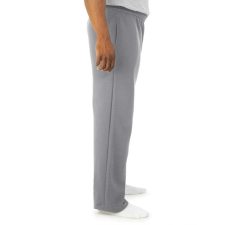 fruit of the loom men's and big men's fleece open bottom sweatpant with pockets