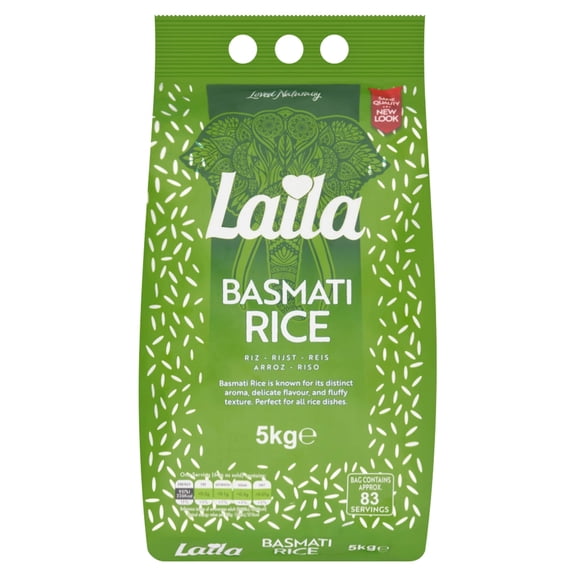 Laila Basmati Rice 5Kg, Imported from Britain