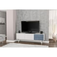 thumbnail image 3 of Polifurniture Laos 2 Door / 2 Drawer TV Stand for TVs up to 79", White and Navy, 3 of 12