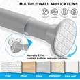 thumbnail image 6 of Shower Curtain Rod 28 to 54 Inches Spring Tension Curtain Rod No Drilling Adjustable Heavy Duty Tension Rod for Bathroom Grey,Anti-Slip, 6 of 7