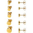 thumbnail image 1 of 14k Yellow Gold Ball Stud Earring with Gold Butterfly Pushbacks, 1 of 6