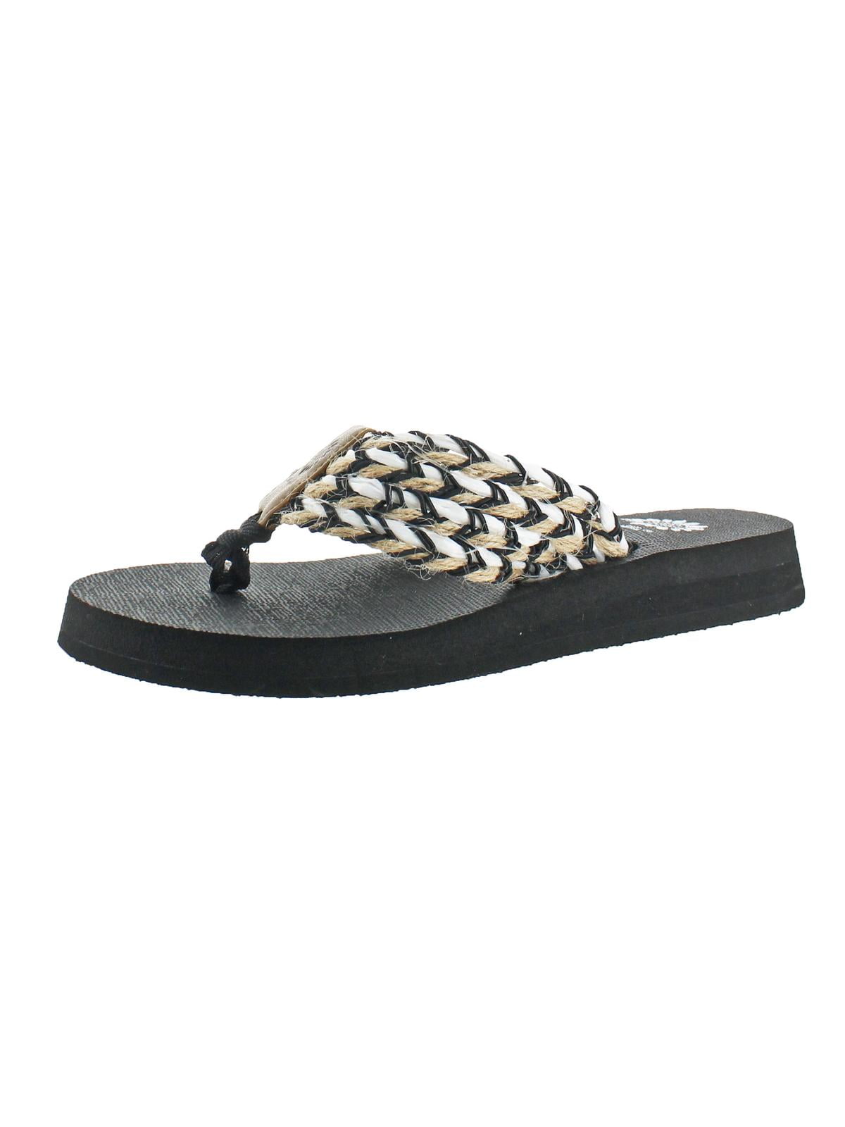yellow box pearl flip flops