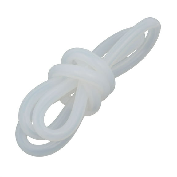 4mm x 8mm High Temp Resistant Flexible Silicone Rubber Tube 1M Long