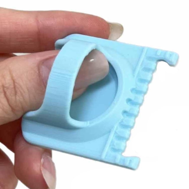 Voxware 2x Edge Stitch Lock Sewing Gauge,Thumb Guide Rulers Compact DIY Sewing Tool Portable 3mm 4mm for Straight Stitching Beginners Blue