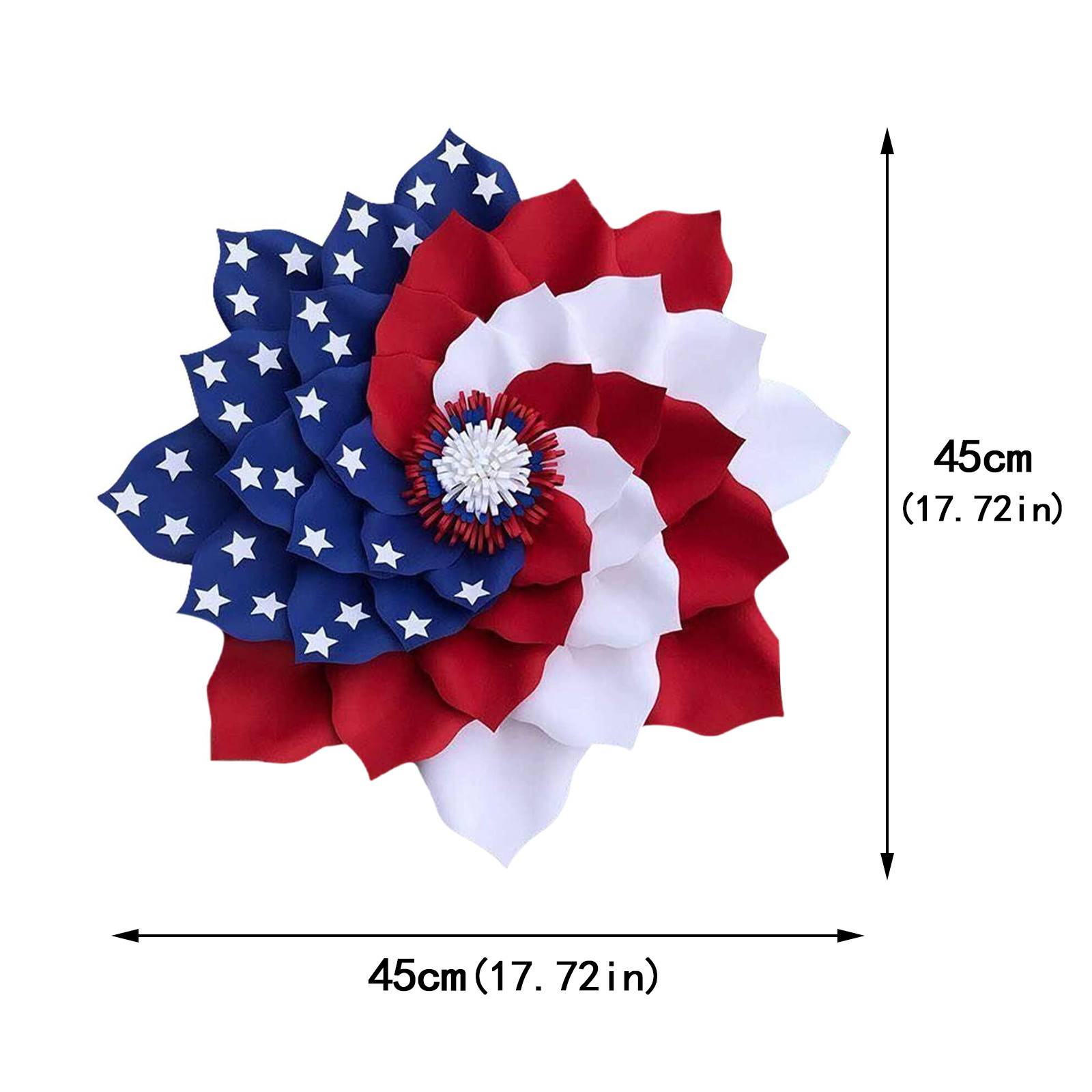 HGEGPO Patriotic Wreath DoorAmerican Wreath Day Wreath 4 Julys Wreaths ...