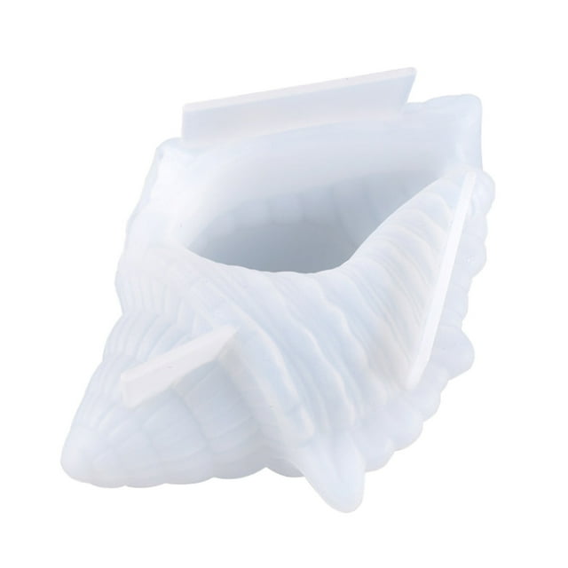 Molde de fundición artesanal de resina epoxi, caja de almacenamiento de concha, fabricación de moldes de silicona