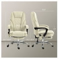 thumbnail image 3 of Massage Office Chair, Heated Reclining Desk Chair with Footrest - Beige, 3 of 9