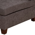 thumbnail image 3 of Contemporary Leatherette Corner Wedge with Tufted Back, Dark Brown- Saltoro Sherpi, 3 of 5