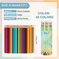 thumbnail image 2 of Uxcell 48 Colors Coloring Pencils Set, Soft Core Colored Pencils Hexagonal Shape Coloring Drawing Pencil (Green Bucket), 2 of 5