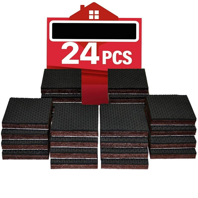 Non Slip Pads Best Furniture Grippers - Rubber Feet - Floor Protectors - Non Skid Pads for Keep in Place Furniture