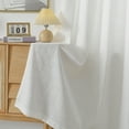 thumbnail image 5 of RISSIEN Linen Curtains 96 inch Length 2 Panels for Living Room 8ft Flax Linen Textured Thick Light Filtering Privacy Window Drapes Grommet Top for Bedroom Wrinkle Resistant Soft (52x96 Raw White), 5 of 7