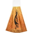 thumbnail image 2 of SKYSONIC 2 PCS Kitchen Dish Towels with Hanging Loop, Kokopelli Statue Absorbent Dish Clothes Kitchen Wears Hanging Tie Towels, 12"x17", 2 of 6