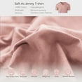 thumbnail image 3 of PURE ERA Duvet Cover Set Jersey Knit Solid 100% T-Shirt Cotton Ultra Soft 3pcs Bedding Set Queen Size, Dusty Rose Pink, 3 of 6