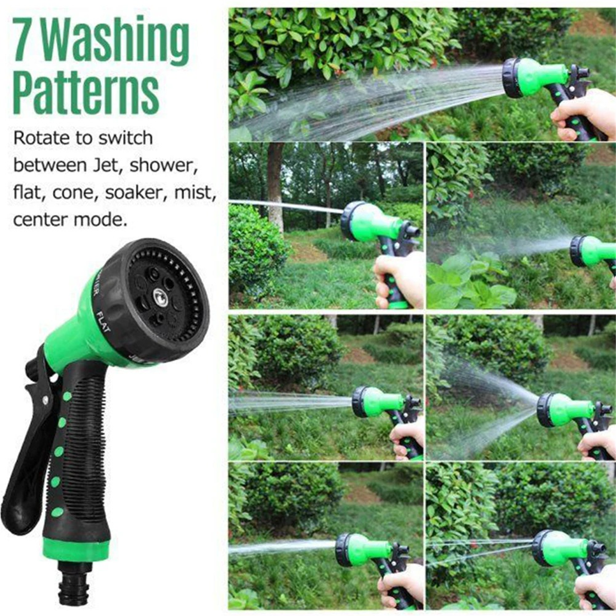 EVA Garden Telescopic Spring Tube Garden Hose Plastic Multifunctional Car Wash Water Sprays Sprinkler for Garden