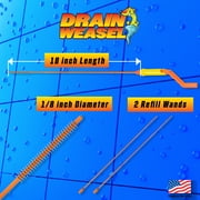 FlexiSnake Drain Weasel Pro Snake Hair Clog Remover, Starter Kit 2 Pack