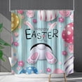 thumbnail image 3 of S Easter Shower Curtain With Digital Print, Waterproof Fabric And Hook Set For Bathroom Partition, No-Drilling Installation, 0.44 Lb, 3 of 6