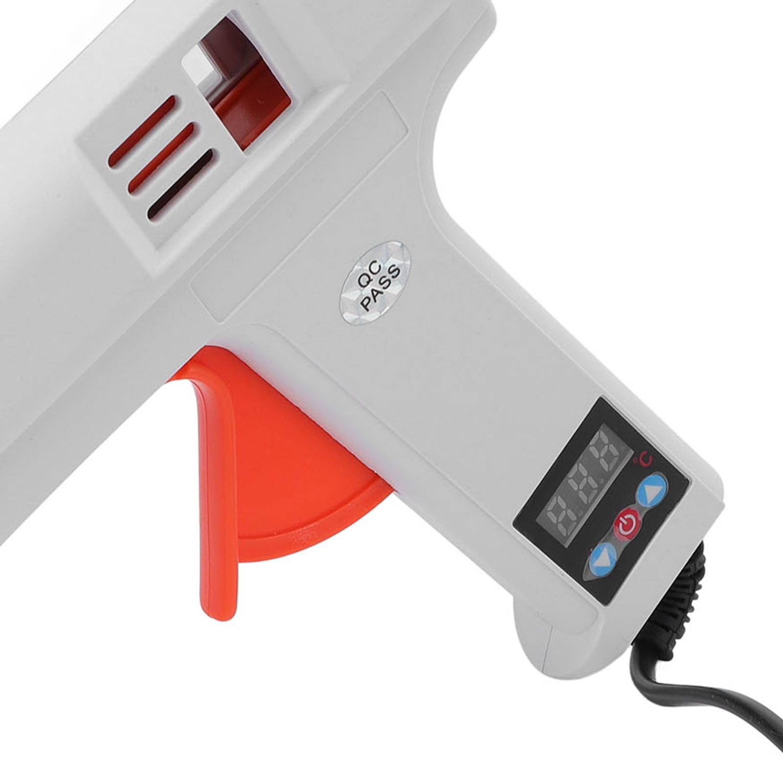 Nieyigj Hot Melt Glue Device 120W High Temperature Tool Adjustable Digital Display Smart Heater for DIY Crafts Quick Repairs Home Projects US Plug Black