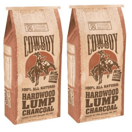 (2 pack) Cowboy® 20 lb Hardwood Lump Charcoal (Best Of The West Mesquite Lump Charcoal)