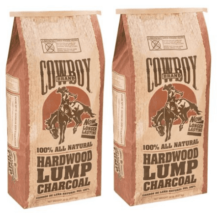 - (2 pack) Cowboy® 20 lb Hardwood Lump Charcoal