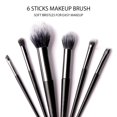 thumbnail image 2 of sistema de cepillo cosmético de los cepillos del maquillaje de la manija larga del pelo profesional del cepillo de la fibra 6pcs, 2 of 8