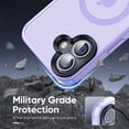 thumbnail image 3 of Funda protectora Tigowos compatible con iPhone 16 Plus, color morado claro, 3 of 6