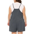 thumbnail image 4 of DARING DIVA Women's Plus Casual Sleeveless Spaghetti Strap Romper 1X Grey, 4 of 6