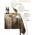 thumbnail image 5 of Brown Forest Suqare Tablecloth - 60 x 60 Inch, Vintage Tree Farmhouse Botanical Waterproof & StainResistant Tablecloth, Washable Oil-proof Table Cover for Dining/Party/Wedding/Camping/Buffet, 5 of 9