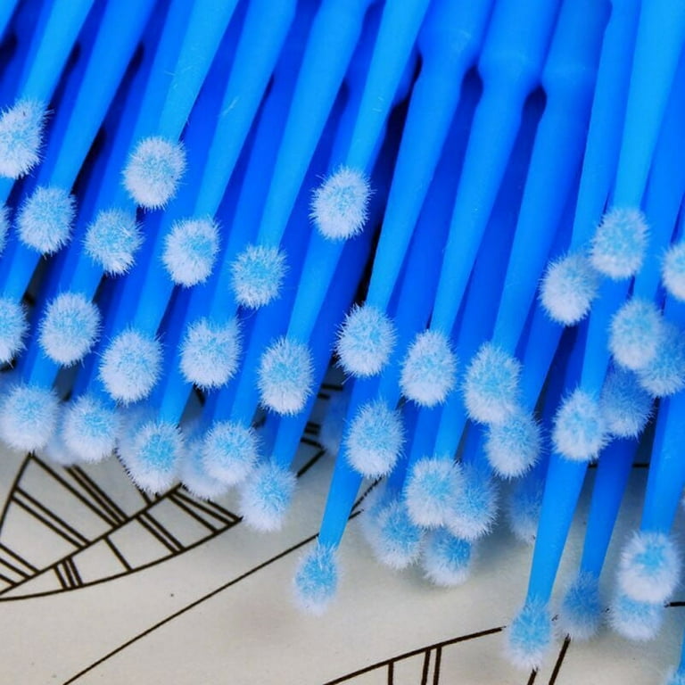 100Pcs/set Car Touch Up Paint Brushes Disposable Micro Brush Tips Car  Detailing Applicator Sticks Blue/