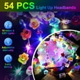 thumbnail image 3 of 54 PCS LED Flower Crowns Headbands, Light Up Flower Crowns For Women, Glow in the Dark Headband for Wedding Reception Birthday Christmas Mardi Gras Cosplay Princess Party Favors, 3 of 7
