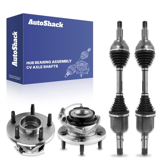 AutoShack Front CV Axle Shaft Wheel Hub Bearing Assembly for Buick, Allure 2010, FWD V6 3.6L - Driver and Passenger Side - With ABS, 5-Lugs